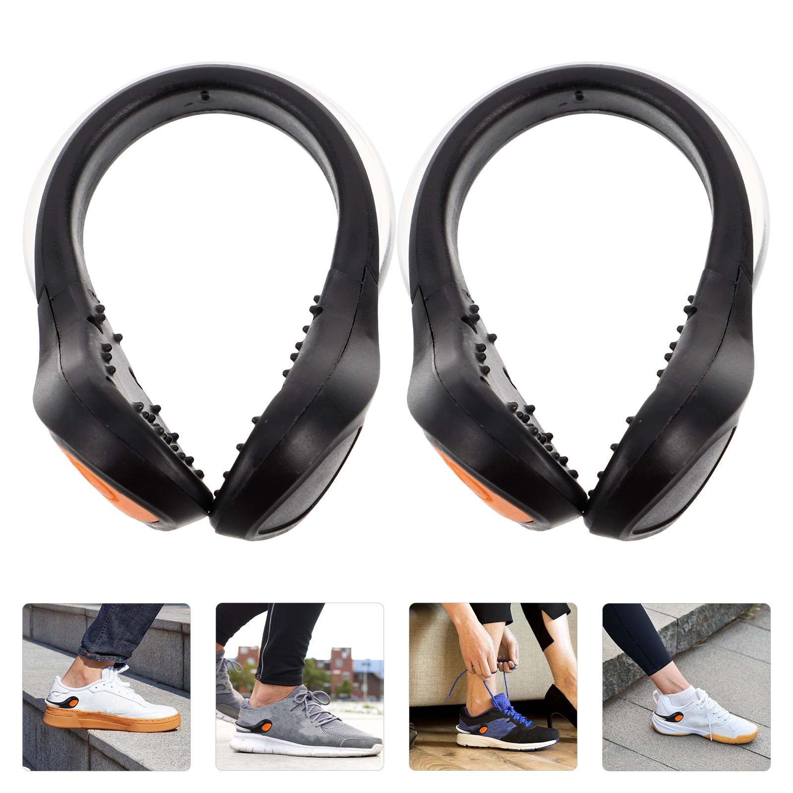 Runners Gear - 2 stuks LED-schoenclipverlichting Nachtloopuitrusting Flitsschoenveiligheidsclip Verlichte