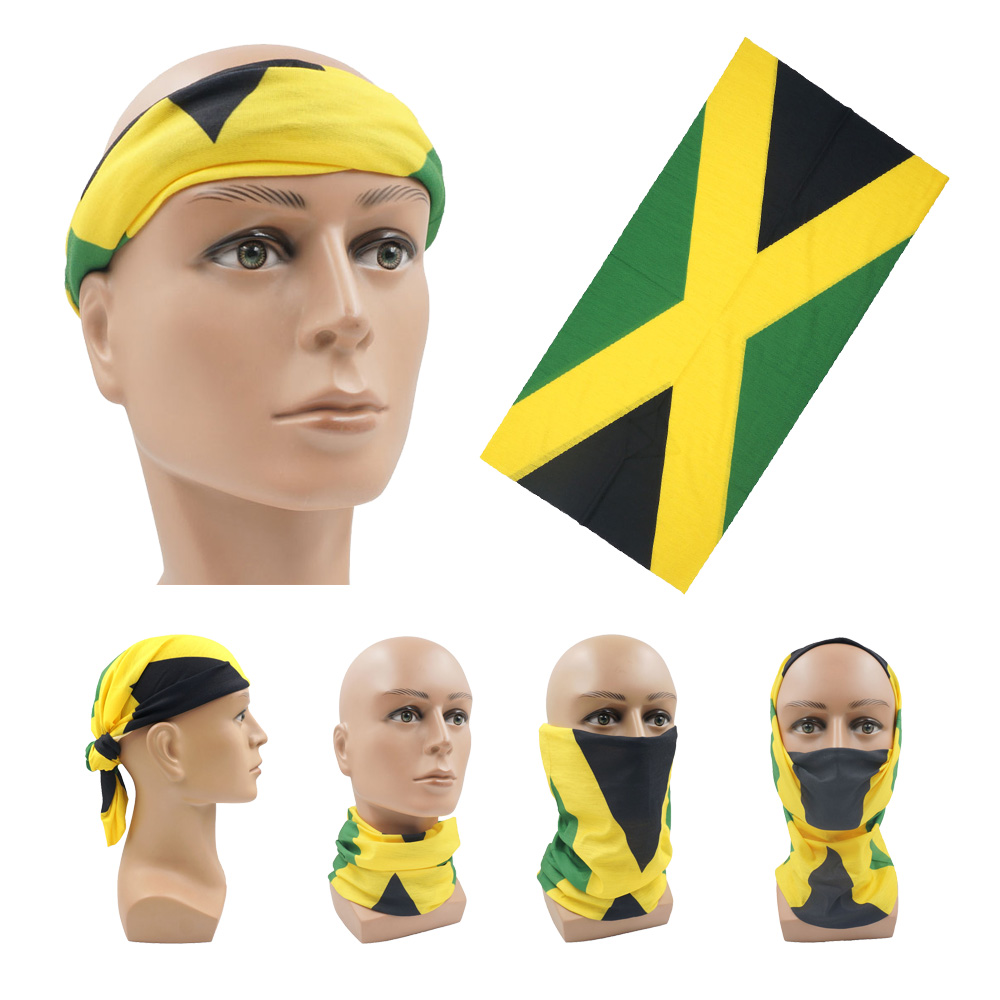 Running Gear For - Ademend Hardlopen Gezichtsmasker Sjaals Jamaica Vlag