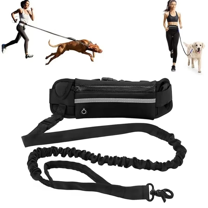 Running Gear Dog - Handsfree reflecterende hondenriem, intrekbare elastische hondenriem