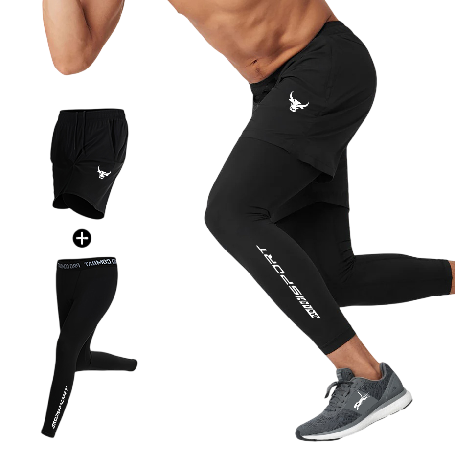 Running Gear Winter - Herfst Winter Joggingbroek voor Heren 2-in-1