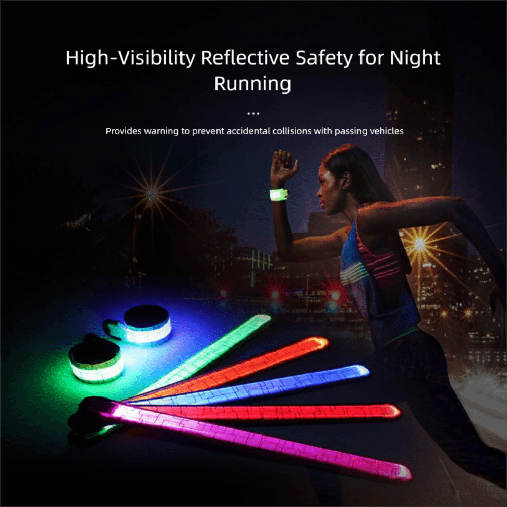 Running Gear For - Batterijstijl Nachtlooparmband 5 kleuren Hoge zichtbaarheid