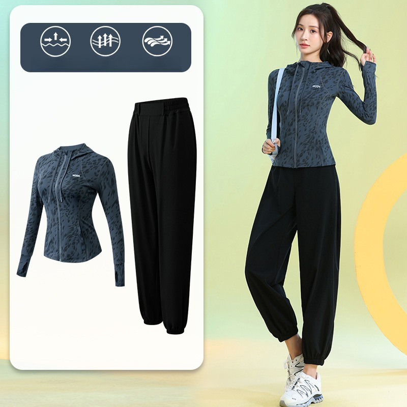 Running Gear For - Hardlooppakken voor dames, lange mouwen, bloemenprint,