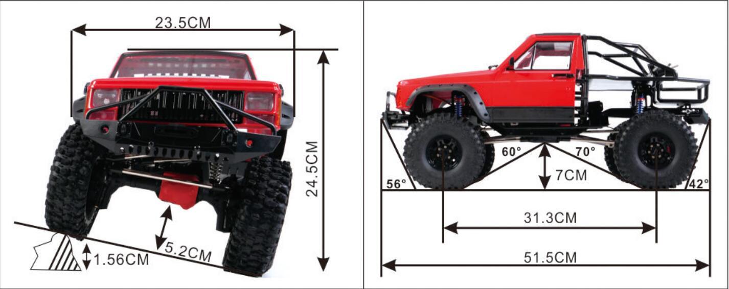 Axing RC Crawler, Cherokee Roc - Running Gear In A Car recensie en prijs